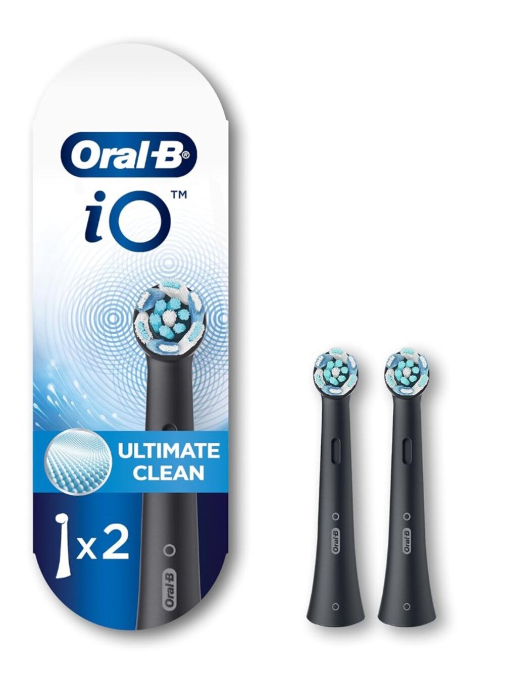 Oral-B iO Series Ultimate Clean Toothbrush Replacement Heads 2 Count Black